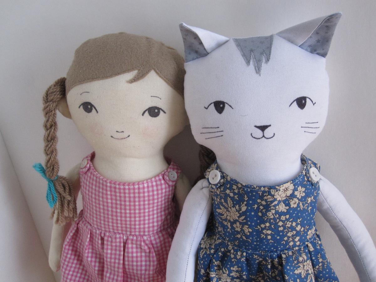 sew rag dolls that share clothes dress up fun