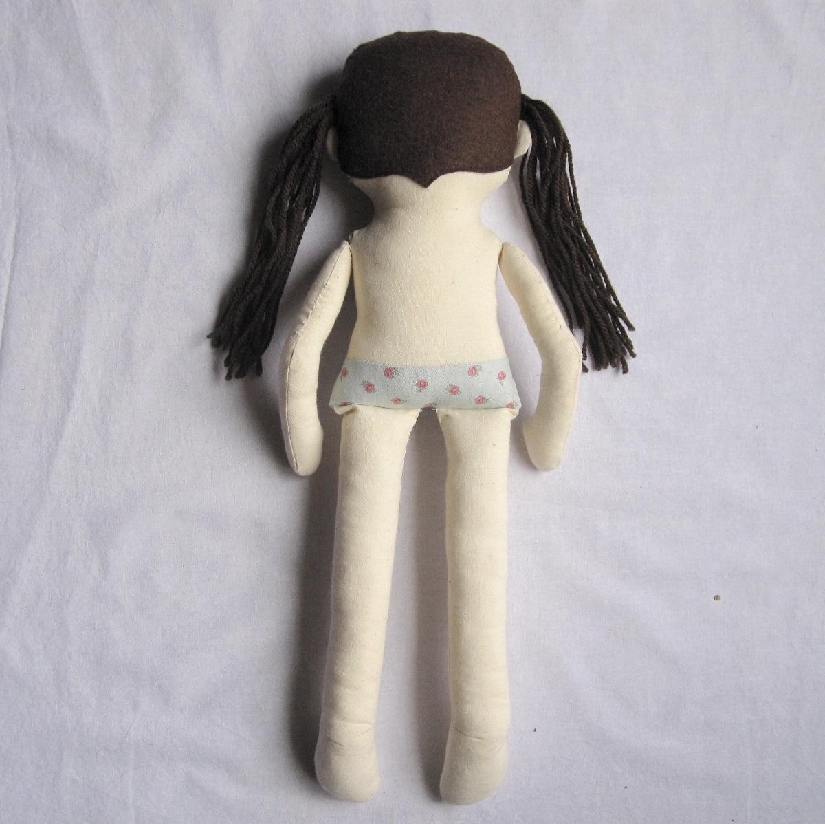 back of 18 inch rag doll pattern