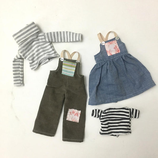overalls pinafore turtleneck top doll clothes