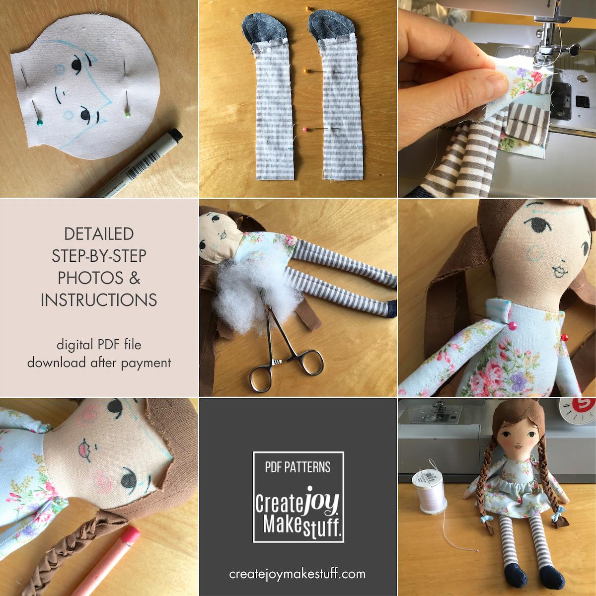confidently sew a cute little doll with our tutorial and pattern