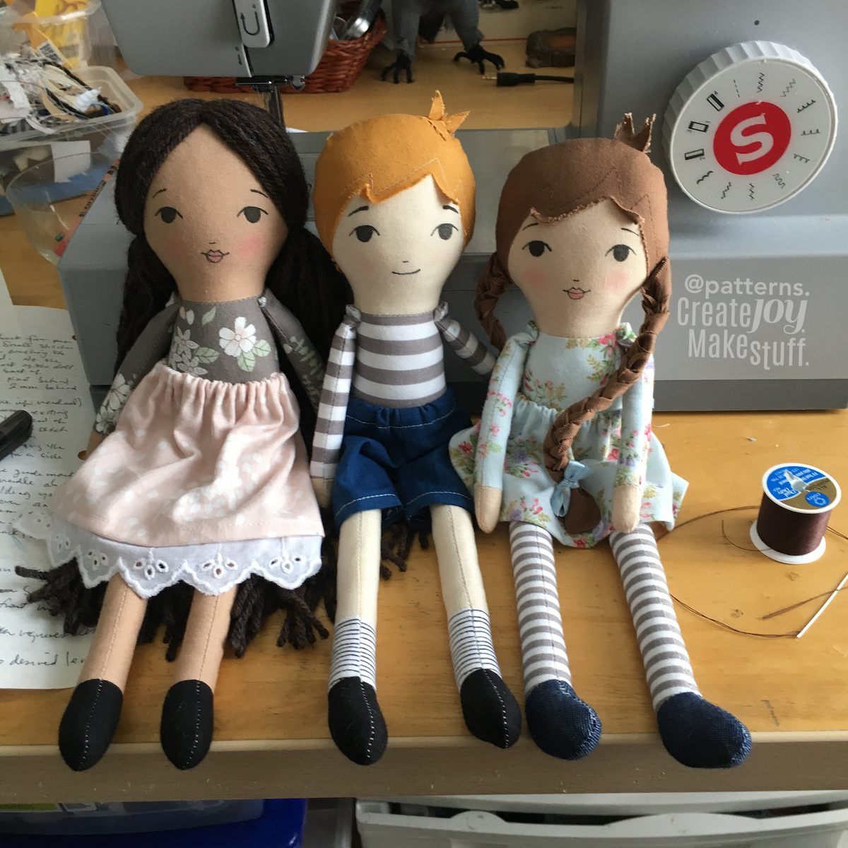 sew little rag doll sewing pattern 12 inch tall