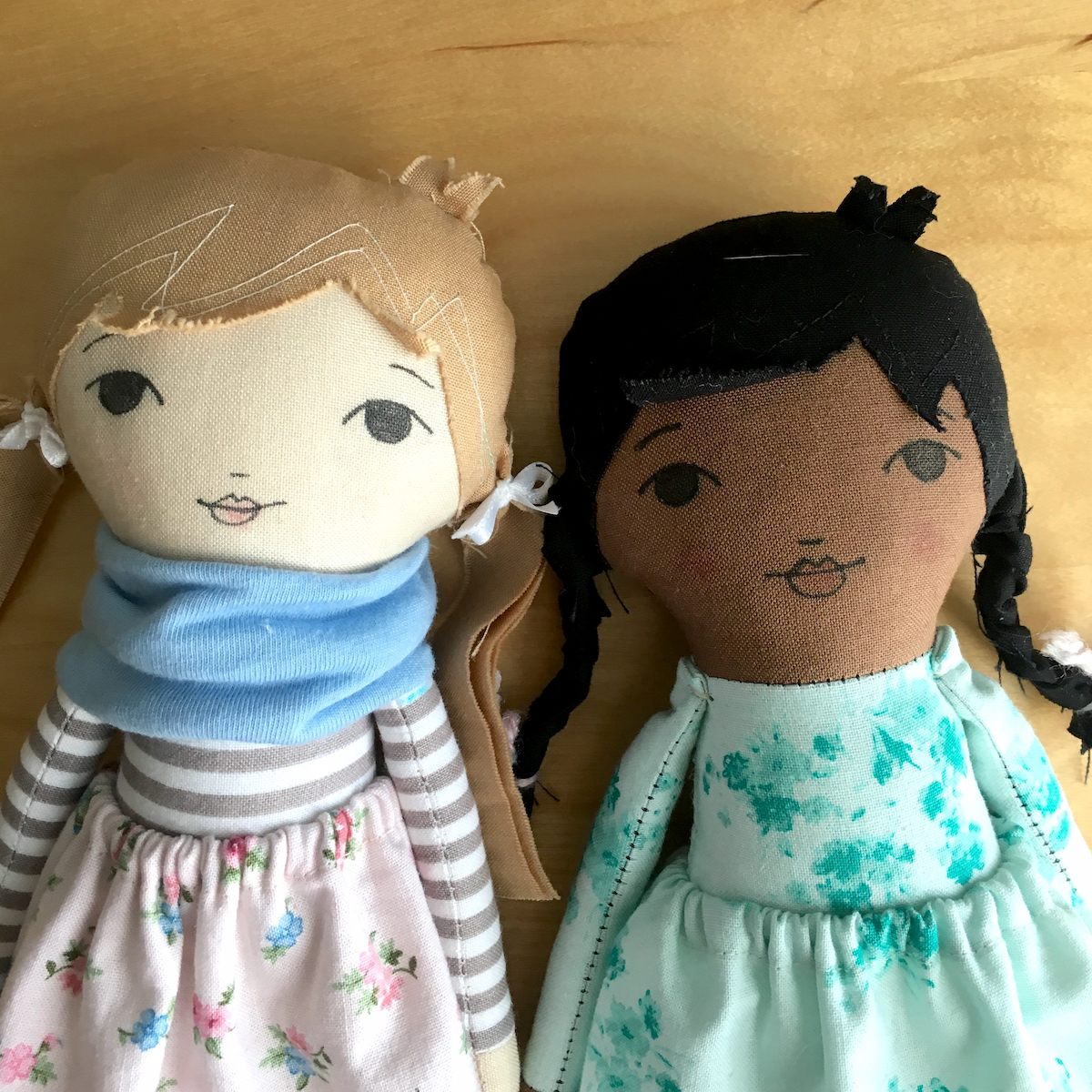 closeup of little doll pattern