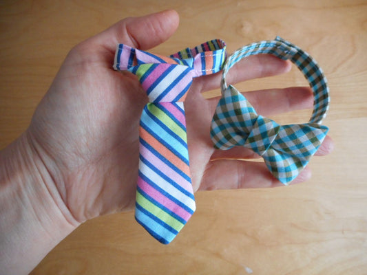 make a neck or bow tie for a doll