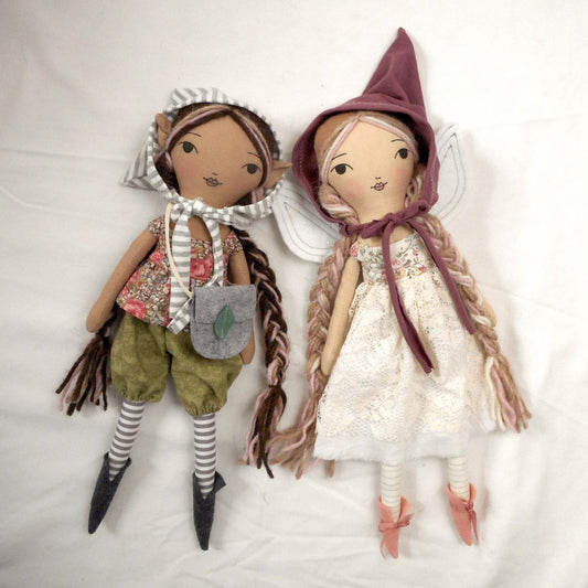 fairy pixie dolls wearing woodland clothes pattern