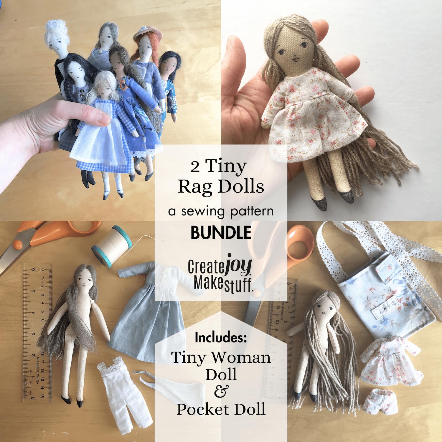 doll sewing patterns tiny pocket mini dolls to sew