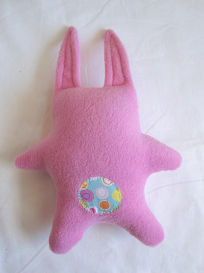 back of baby bunny doll sewing pattern
