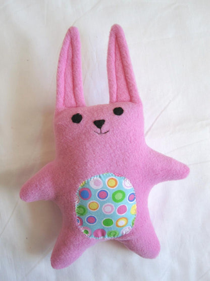 front of baby bunny doll sewing pattern