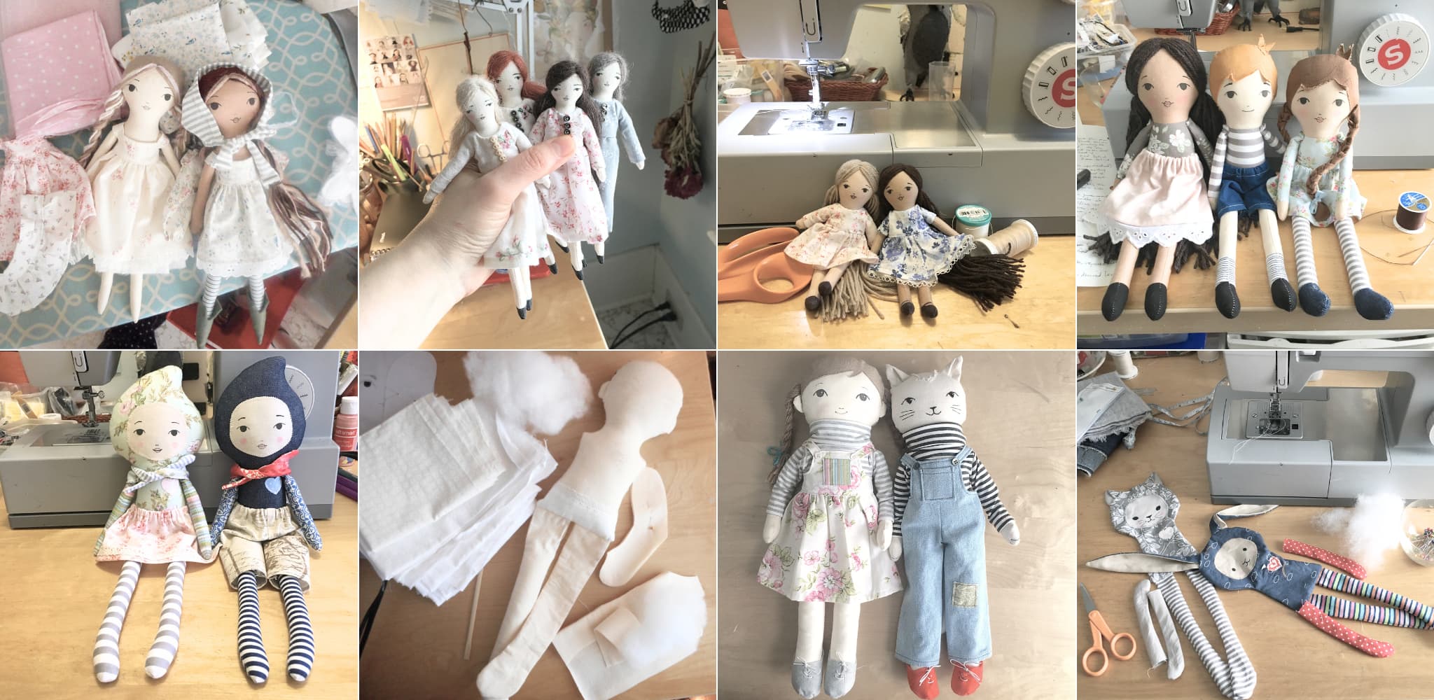 tiny woman dolls fairy pixie dolls pocket doll boy rag doll cat doll pattern ragdoll