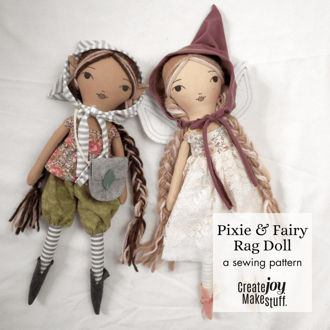Rag doll sewing patterns and handmade art dolls. – CreateJoyMakeStuff