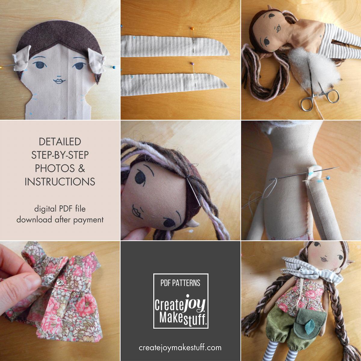 Sewing Pattern Pixie Pixie & Fairy Doll Sewing Pattern – CreateJoyMakeStuff