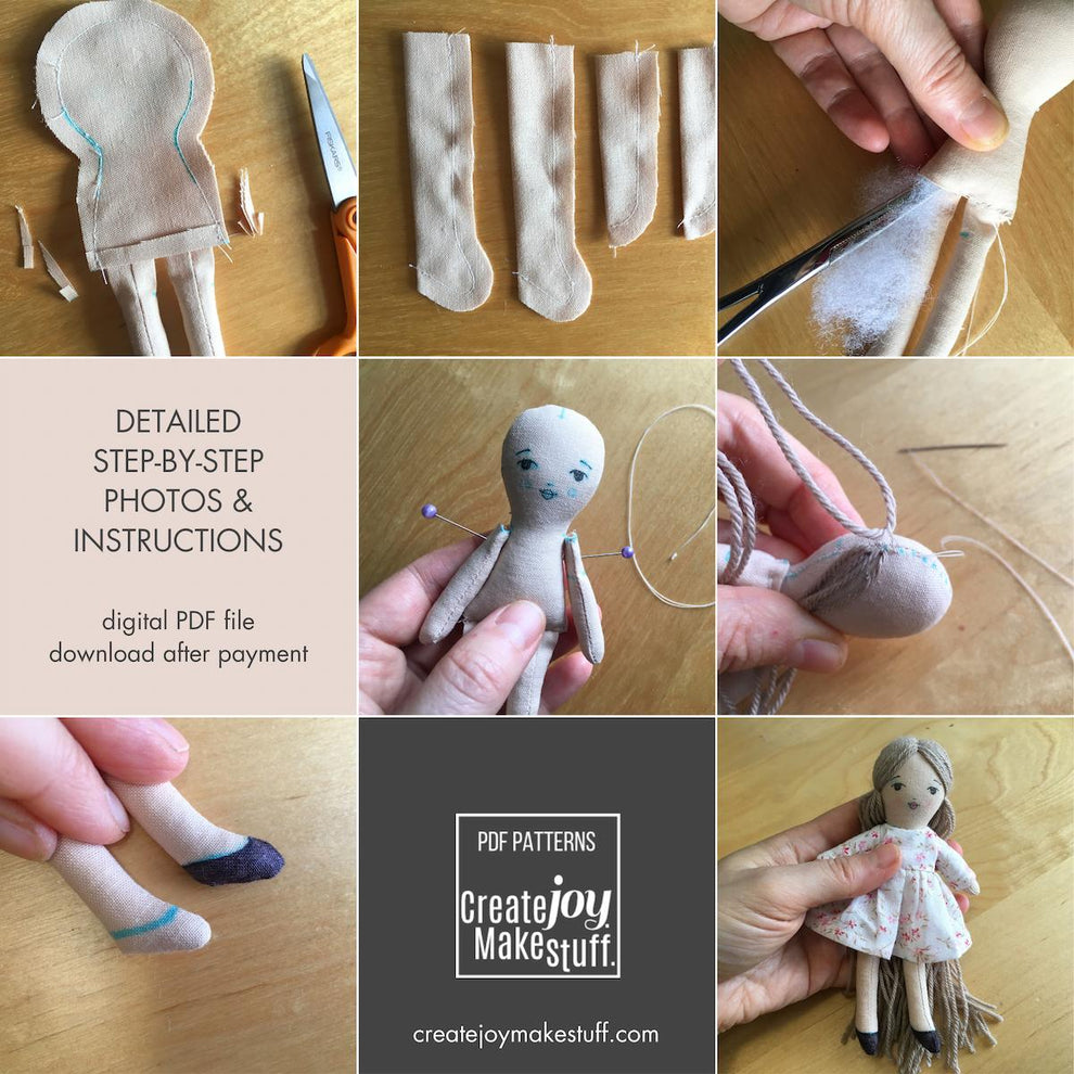 Pocket Doll Sewing Pattern – CreateJoyMakeStuff